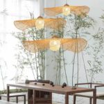 Suspension en bambou de style chinois, tissé à la main, E27 – Image 3
