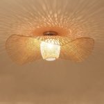Suspension en bambou de style chinois, tissé à la main, E27 – Image 6