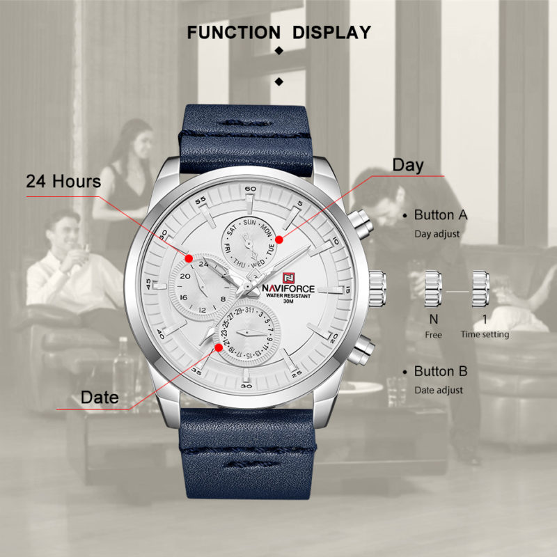 146714-rbckit.jpg Montre-bracelet à Quartz pour homme, 24 heures, Calendrier, analogique – Image 5