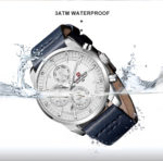 Montre-bracelet à Quartz pour homme, 24 heures, Calendrier, analogique – Image 4