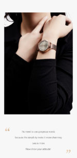 Montre-bracelet à Quartz pour femme, en acier inoxydable, analogique – Image 3