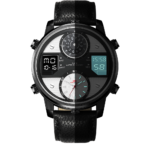 Montre-bracelet à Quartz pour homme, en cuir, étanche, analogique et numérique – Image 3