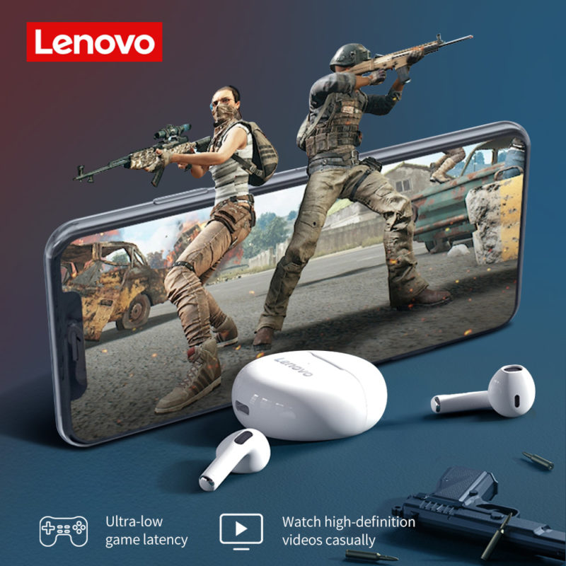 Ecouteurs sans fil Bluetooth 5, Lenovo LivePods HT38 TWS, étanche, réduction du bruit, avec micro – Image 6