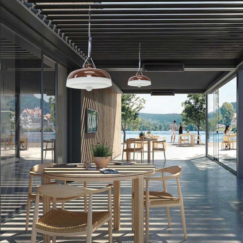 Lampe solaire à LED, suspension pour extérieur, étanche IP55, 2000 lumens, avec télécommande – Image 2