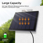 Lampe solaire à LED, suspension pour extérieur, étanche IP55, 2000 lumens, avec télécommande – Image 4