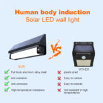 Applique solaire à LED, 1000 lumens, étanche IP65, avec capteur PIR – Image 5