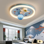 Plafonnier LED pour chambre d’enfant, 50 cm, astronaute dans l'espace, contrôle via APP ou télécommande – Image 4