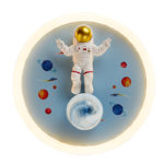 Plafonnier LED pour chambre d’enfant, 50 cm, astronaute dans l'espace, contrôle via APP ou télécommande – Image 2