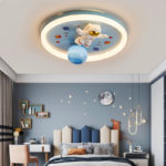 Plafonnier LED pour chambre d’enfant, 50 cm, astronaute dans l'espace, contrôle via APP ou télécommande – Image 9