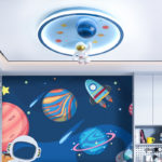 Plafonnier LED pour chambre d’enfant, 48 cm, astronaute dans l’espace, contrôle via APP ou télécommande – Image 8