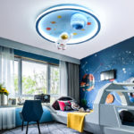 Plafonnier LED pour chambre d’enfant, 48 cm, astronaute dans l’espace, contrôle via APP ou télécommande – Image 7