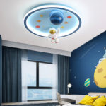 Plafonnier LED pour chambre d’enfant, 48 cm, astronaute dans l’espace, contrôle via APP ou télécommande – Image 9