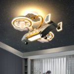 Suspension LED avec 2 ventilateurs pour chambre d’enfant, 63 cm, vaisseau volant, contrôle via télécommande – Image 5
