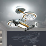 Suspension LED avec 2 ventilateurs pour chambre d’enfant, 63 cm, vaisseau volant, contrôle via télécommande – Image 8