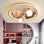 Plafonnier LED pour chambre d’enfant, 50 cm, astronaute sous la lune, contrôle via APP ou télécommande – Image 5