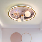 Plafonnier LED pour chambre d’enfant, 50 cm, astronaute sous la lune, contrôle via APP ou télécommande – Image 9