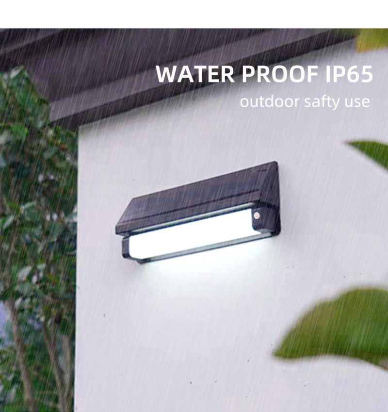 Applique solaire à LED, 1000 lumens, étanche IP65, avec capteur PIR – Image 2