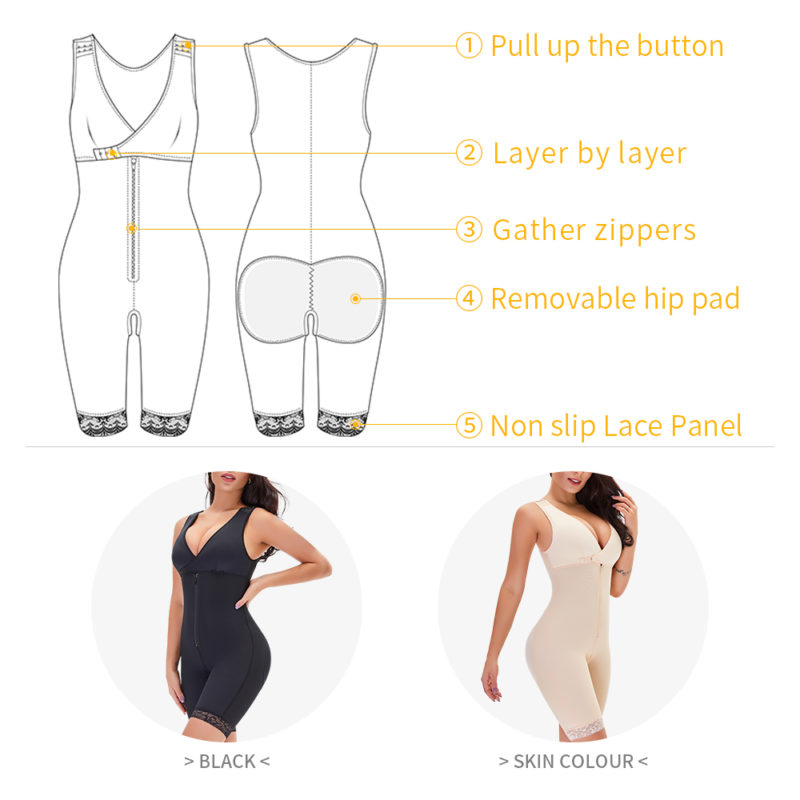 Combinaison de compression, lève-fesses, contrôle du ventre, amincissant, grandes tailles – Image 7