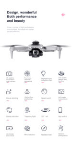 Drone K9 PRO, dual caméra 4K, grand angle 120°, zoom 50X, évitement d'obstacles à quatre voies – Image 9