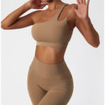 Ensemble de fitness 2 pièces, top et legging taille haute, sans couture, anti boulochage, anti-rétrécissement et respirant – Image 4