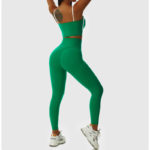 Ensemble de fitness 2 pièces, top et legging, vêtements d'entraînement, anti boulochage, anti-rétrécissement et respirant – Image 6