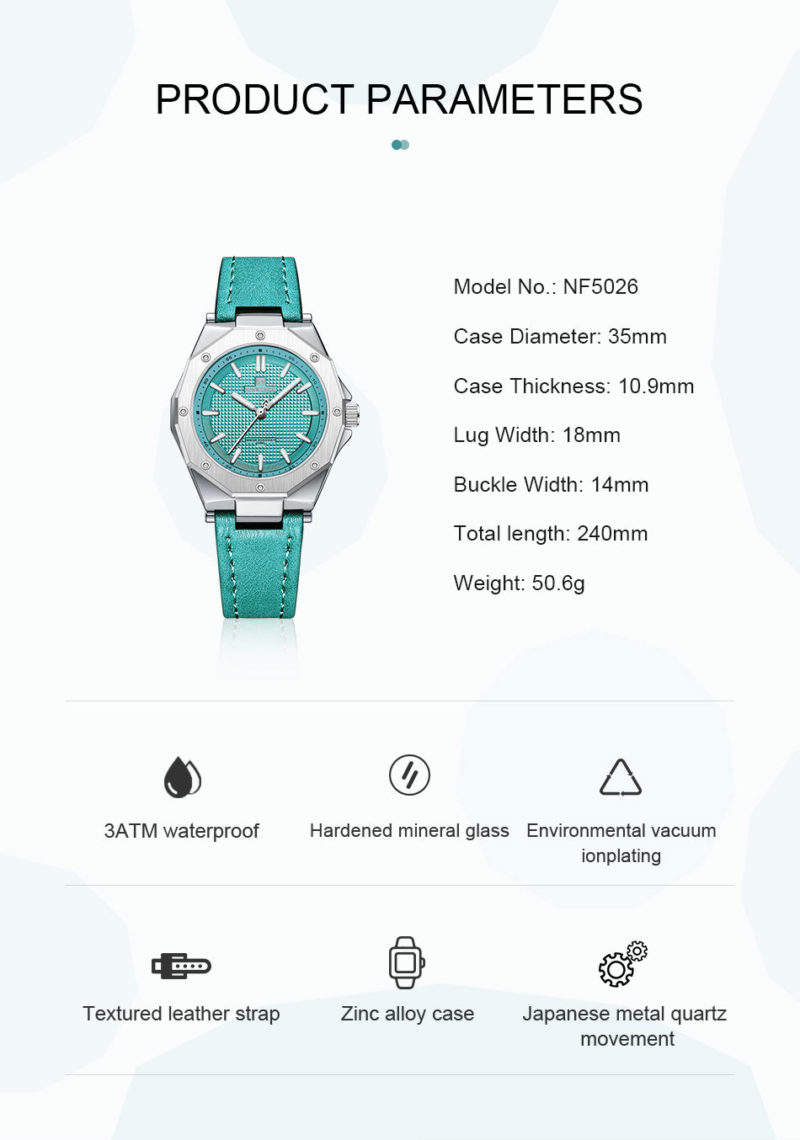 Montre-bracelet à Quartz pour femme, étanche, luminous, analogique – Image 16