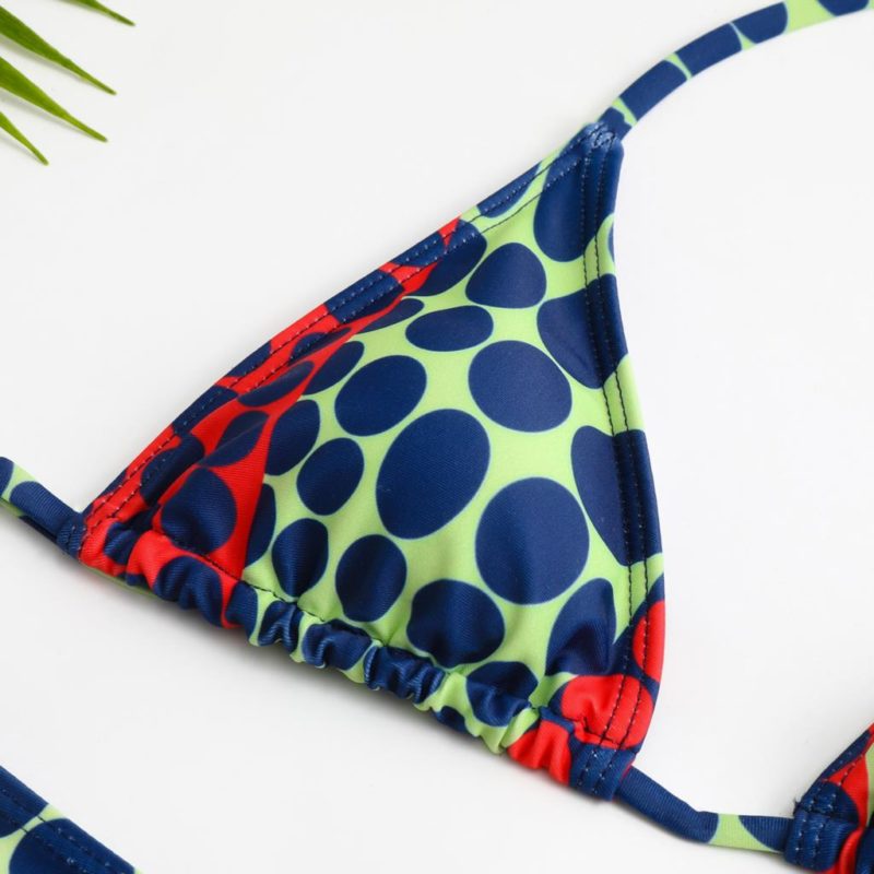 Ensemble maillot de bain et jupe de plage, imprimé retro – Image 17