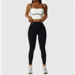 Ensemble de fitness 2 pièces, top et legging, vêtements d'entraînement, anti boulochage, anti-rétrécissement et respirant – Image 16