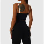 Ensemble de fitness 2 pièces, top et legging, vêtements d'entraînement, anti boulochage, anti-rétrécissement et respirant – Image 3