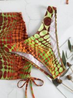 Ensemble maillot de bain et jupe de plage, imprimé retro – Image 6