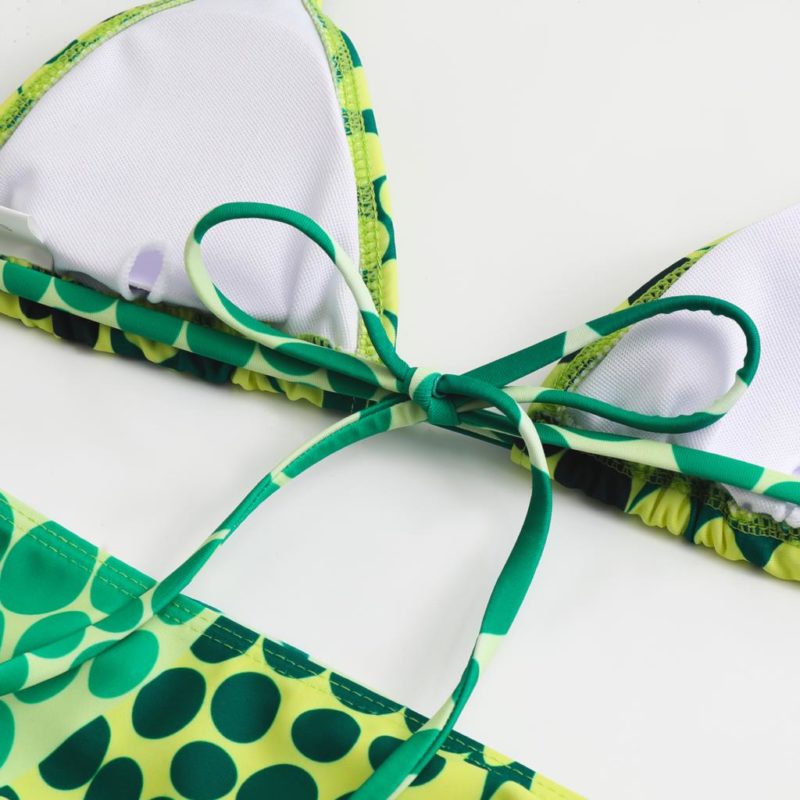 Ensemble maillot de bain et jupe de plage, imprimé retro – Image 9