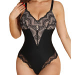 Body en dentelle, contrôle du ventre, col en V, dos nu, BodyShaper – Image 5
