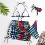Ensemble maillot de bain et jupe de plage, imprimé retro – Image 14