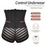 Culotte moulante, taille haute, effet gainant, sans couture avec dentelle – Image 4