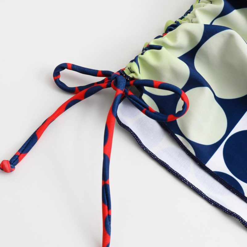 Ensemble maillot de bain et jupe de plage, imprimé retro – Image 16