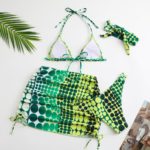 Ensemble maillot de bain et jupe de plage, imprimé retro – Image 10