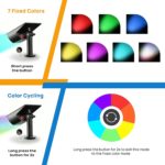 Projecteur LED RVB, énergie solaire, IP67, batterie au lithium, 48 LED avec modes d'éclairage – Image 4