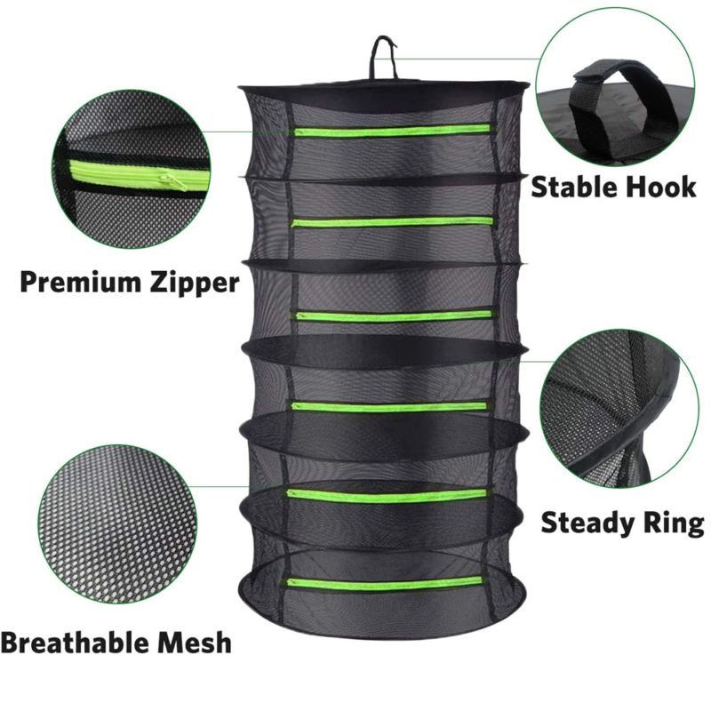 148825-cuwbpy.jpg Filet de séchage en maille pour herbes, pliable, avec sac de rangement – Image 5