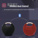 Enceinte Bluetooth 5, sans fil et portable, stéréo, en tissu, dual channel – Image 3