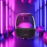 Enceinte Bluetooth sans fil portable, 10W RMS, son stéréo, basse, avec lumière LED – Image 2