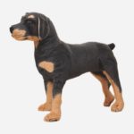 Peluche de chien Rottweiler réaliste, doux et mignon, de 25 à 70 cm