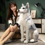 Peluche de chien Husky réaliste, doux et mignon, de 30 à 90 cm – Image 5