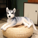 Peluche de chien Husky réaliste, doux et mignon, de 30 à 90 cm – Image 3