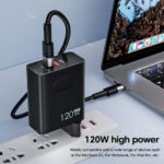 Chargeur rapide 120W, QC 3.0, à double ports PD et USB C, pour MacBook, iPad, iPhone, Samsung – Image 5
