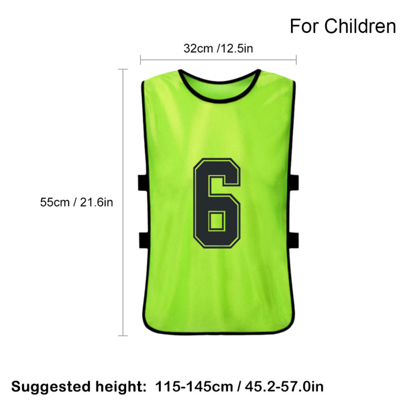 149428-nmc4xk.jpg Lot de 6 maillots de sport en équipe pour enfant, numérotés, séchage rapide – Image 3