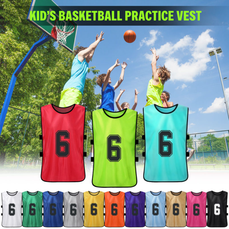 149428-pkyxzt.jpg Lot de 6 maillots de sport en équipe pour enfant, numérotés, séchage rapide – Image 2