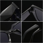 Lunettes de soleil œil de chat, polygone, léopard, UV400 – Image 5