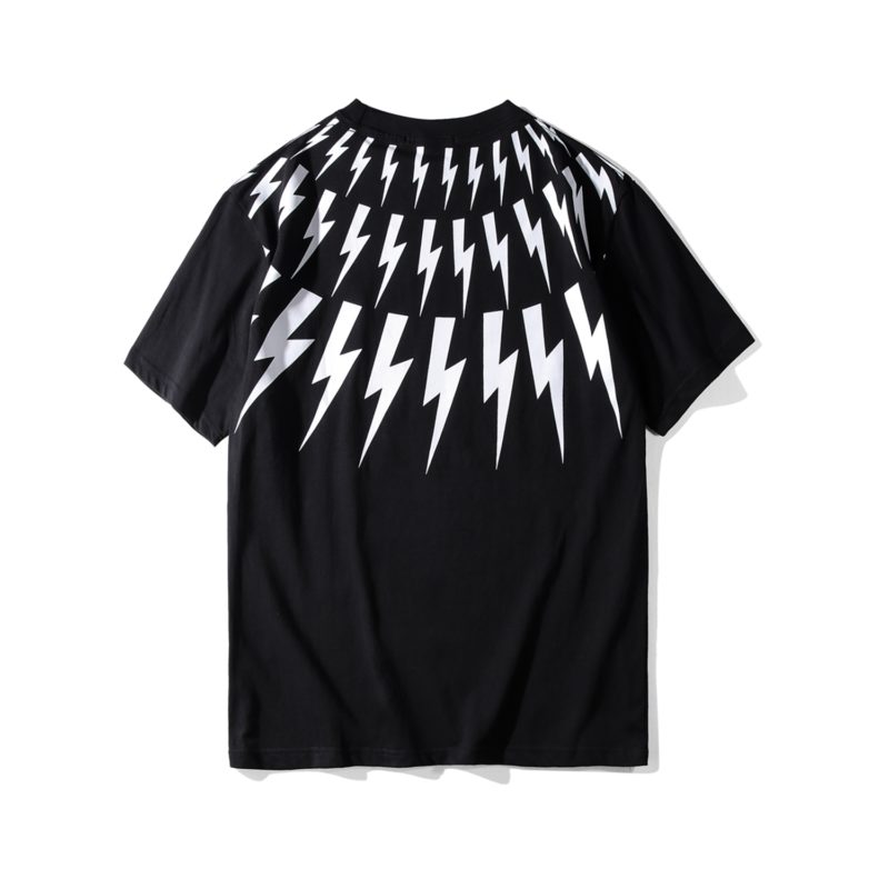 T-Shirt en coton imprimé, col rond, Thunderbolt – Image 3