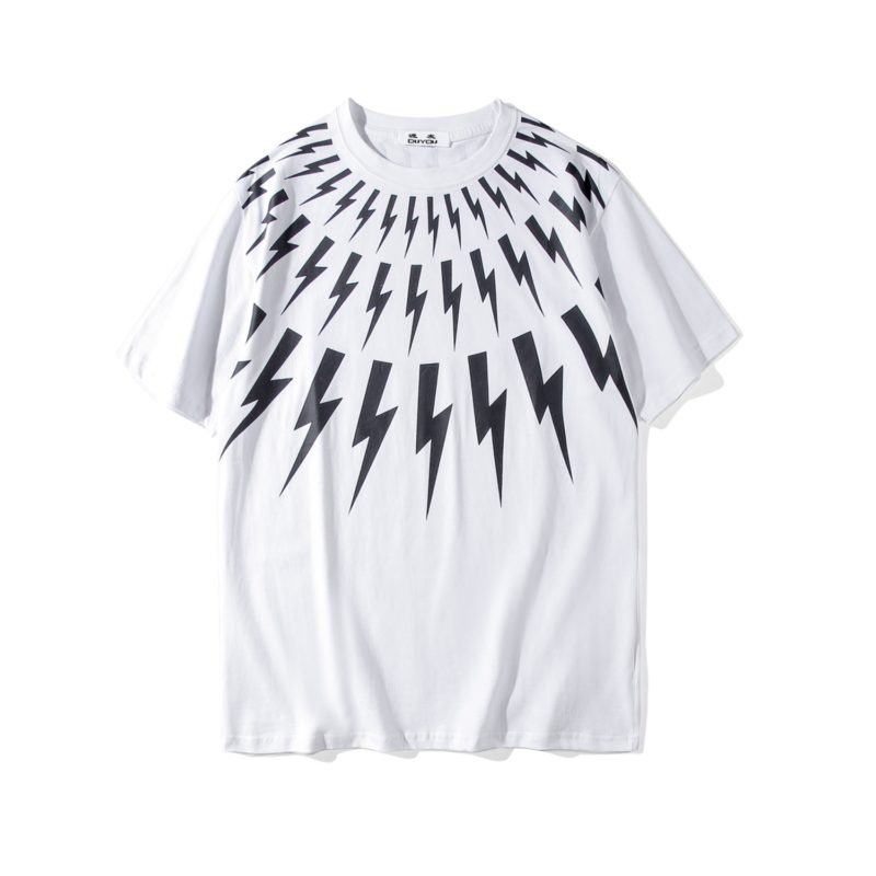 T-Shirt en coton imprimé, col rond, Thunderbolt – Image 4