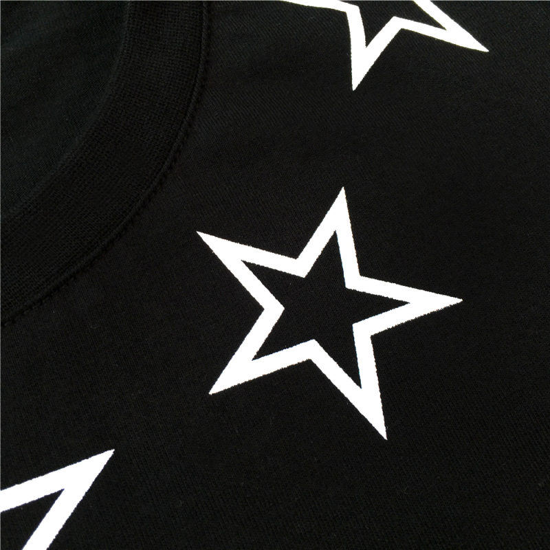 T-Shirt en coton imprimé, col rond, Étoiles – Image 3